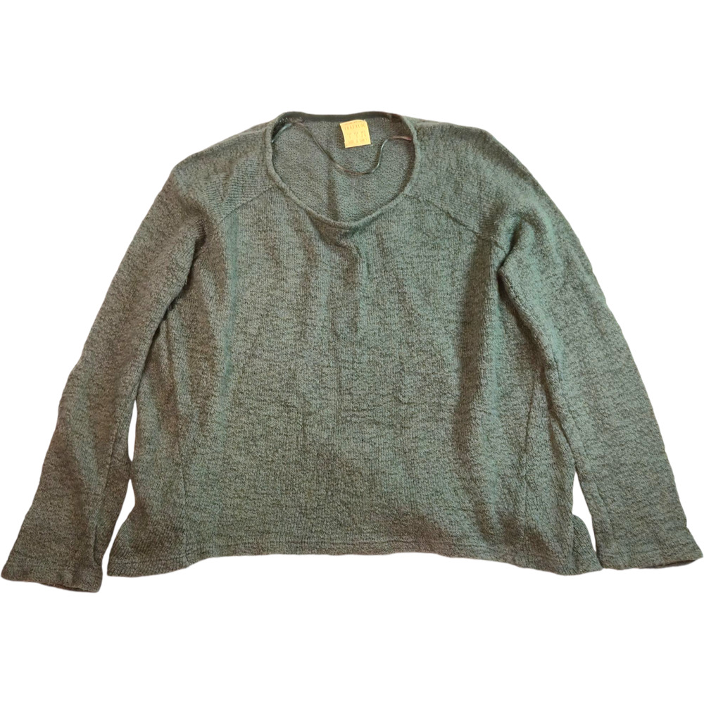 Zara Trafaluc Vintage Womens Sweater Long Sleeve Rough Knit Size S Small Gray